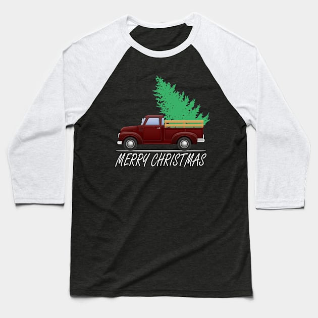 Car Ugly Christmas Sweater Baseball T-Shirt by ZenCloak